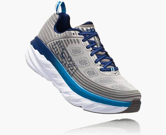 Hoka Bondi 6 Promenadskor Herr Silver | Sverige-4189572